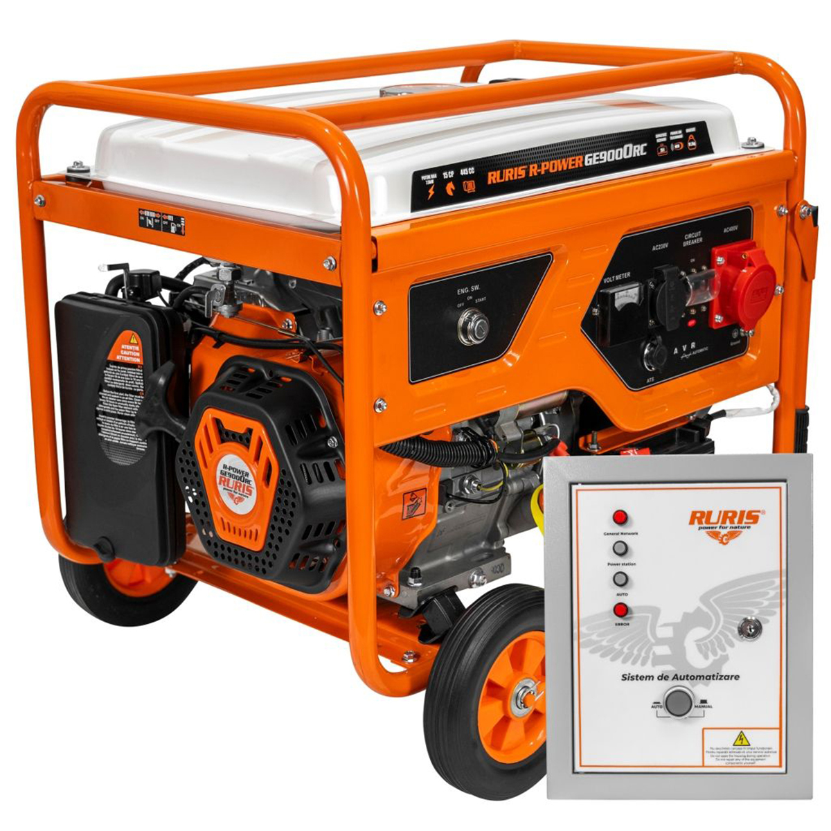RURIS benzinski agregat trofazni 7,5 kW 15 KS R-POWER GE 9000RC