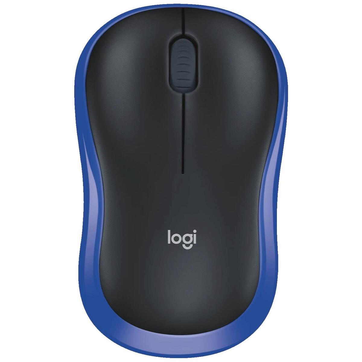 Logitech miš bežični, 2.4 GHz, 1000 dpi, USB nano, Blue - M185