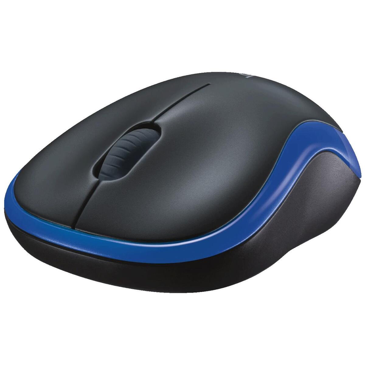Logitech miš bežični, 2.4 GHz, 1000 dpi, USB nano, Blue - M185