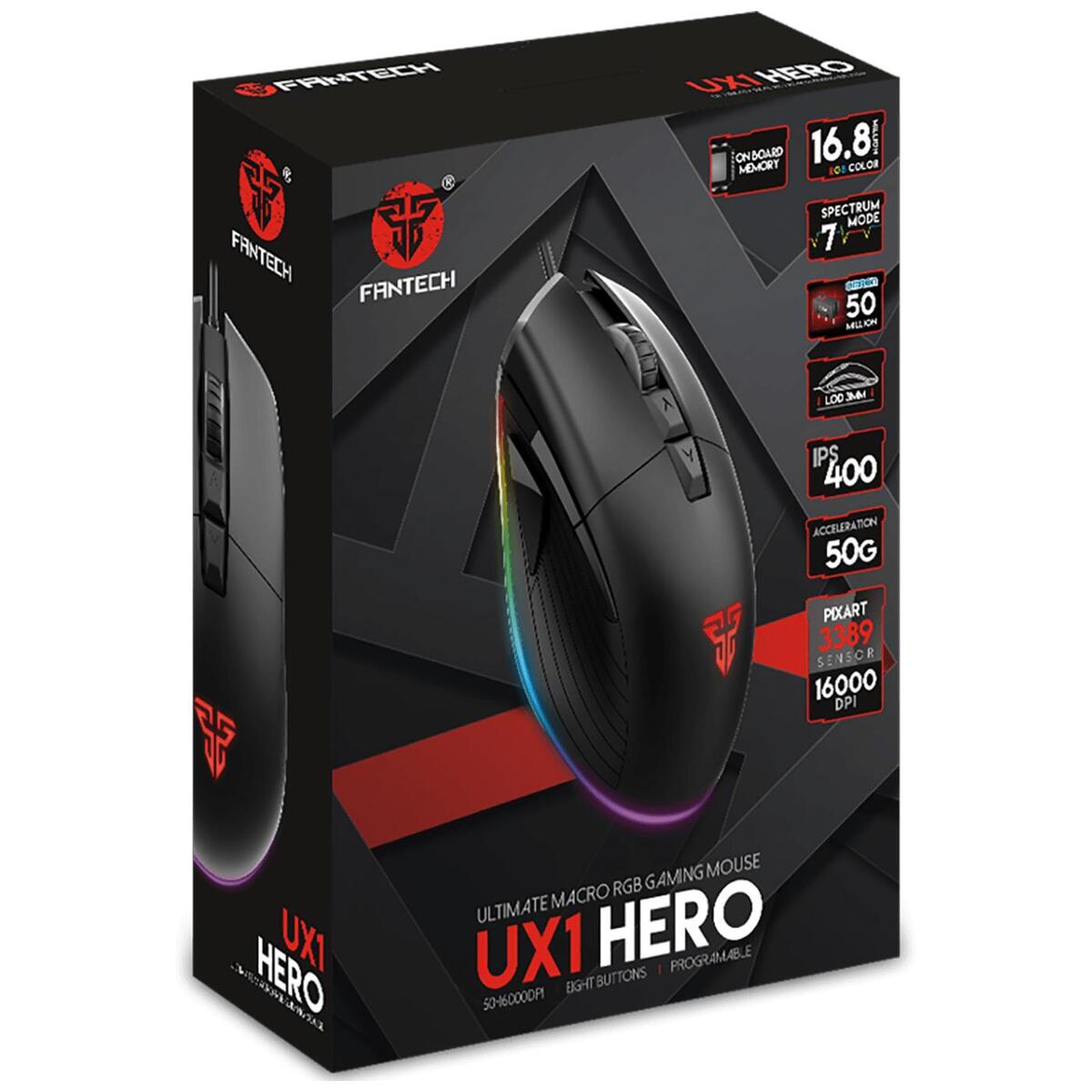 Fantech Miš optički, gaming, 16 000 dpi, USB - UX1 Hero