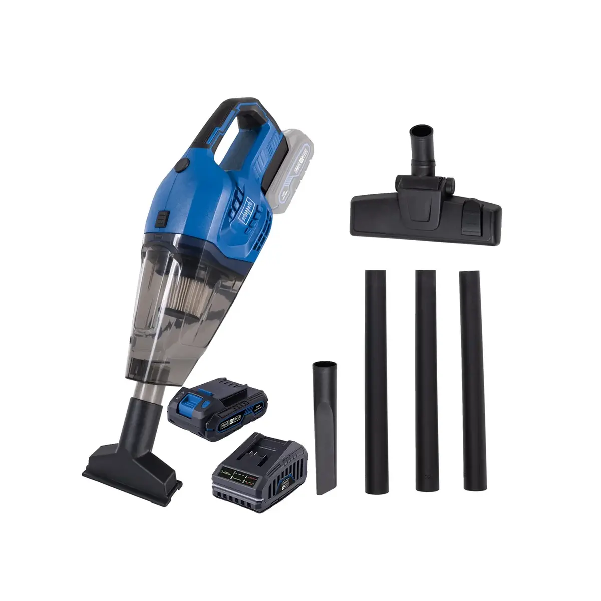 Scheppach aku štapni usisivač IXES C-HVC150-X – SET S 1x2Ah