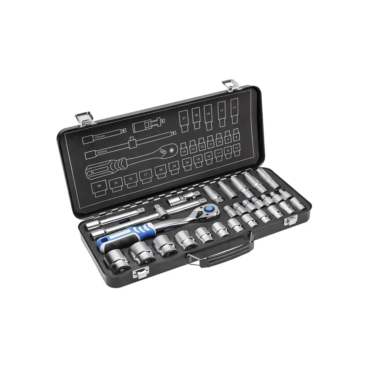 HOEGERT 29-dijelni set nasadnih ključeva 1/2″ HT1R480