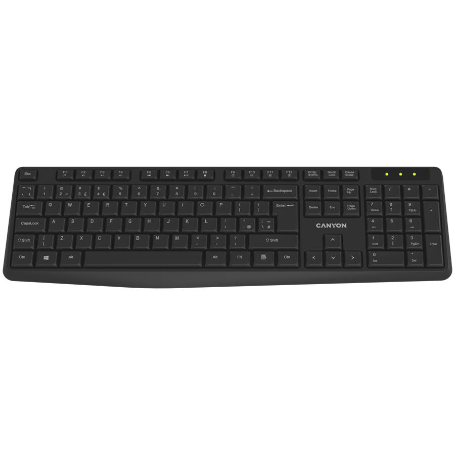 CANYON tastatura KB-W01 bežična crna