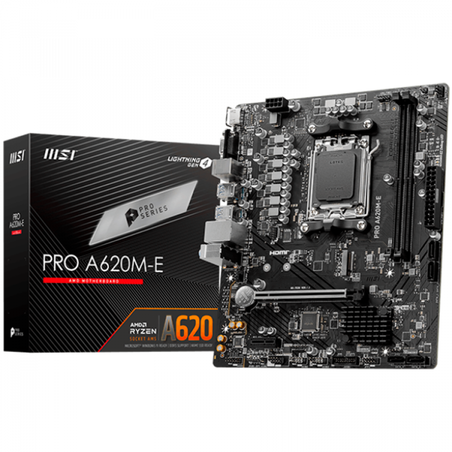MSI matična ploča PRO A620M-E, mATX, Socket AM5, DDR5, HDMI, VGA, 7.1 HD Audio
