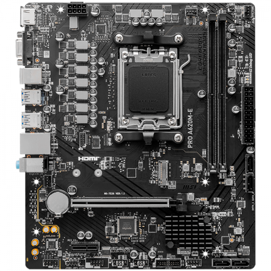MSI matična ploča PRO A620M-E, mATX, Socket AM5, DDR5, HDMI, VGA, 7.1 HD Audio