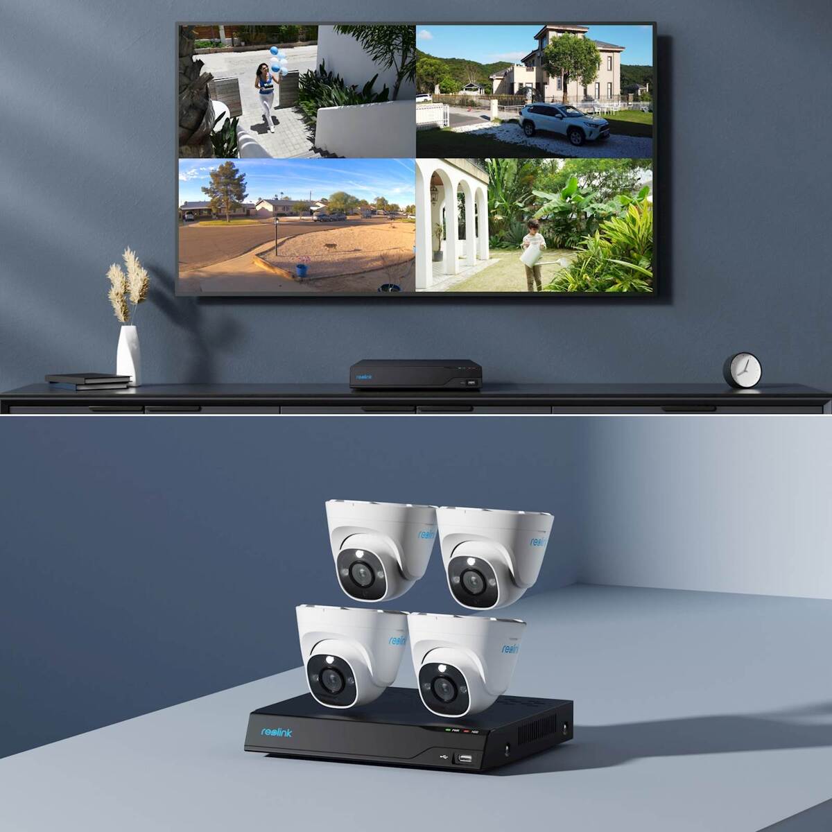 REOLINK NVR snimac NVS8-12MD4 4k, 12MP, 8 kanalni NVR, 2TB HDD, 4x POE kamera