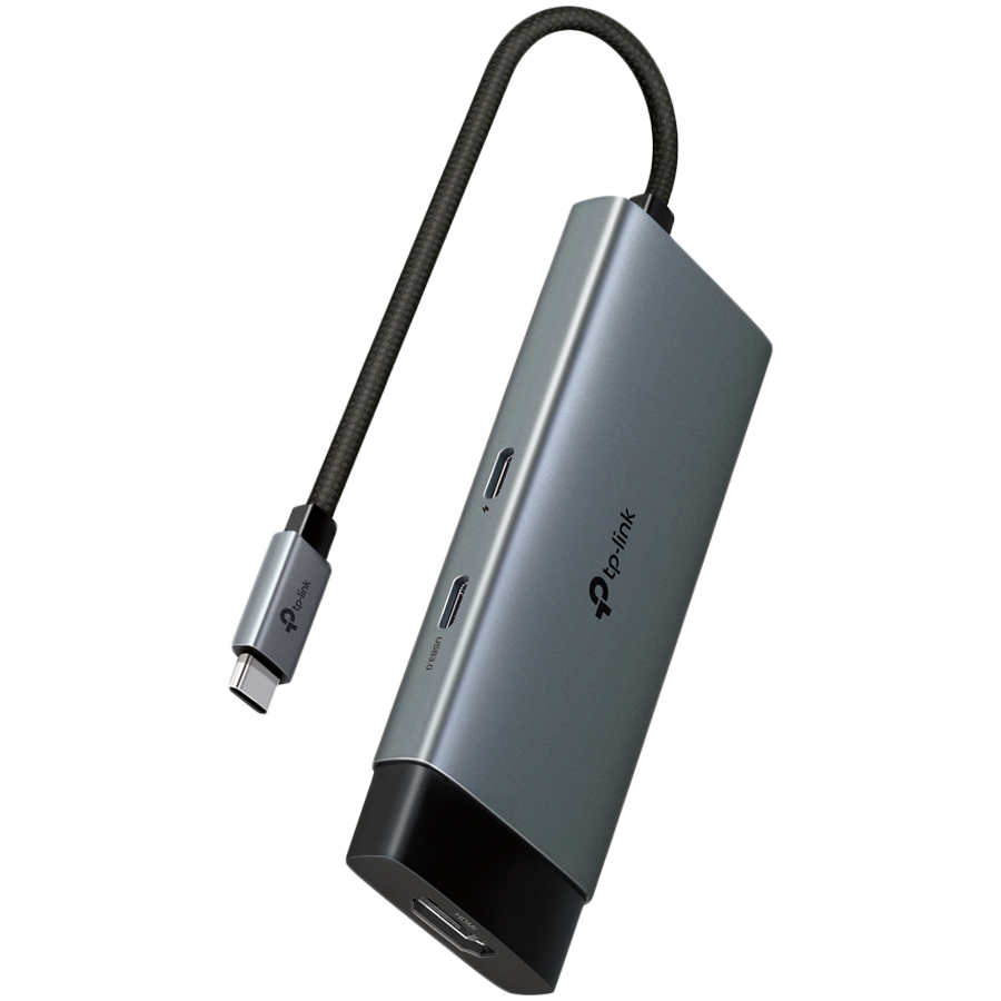 TP-Link UH5020C USB Type-C 5-Port Hub, 1x USB-C Connector, 1x HDMI 4K 60Hz Port, 1x USB-C PD 100W Port, 2x USB-A 3.0 Ports, 1x USB-C 3.0 Port
