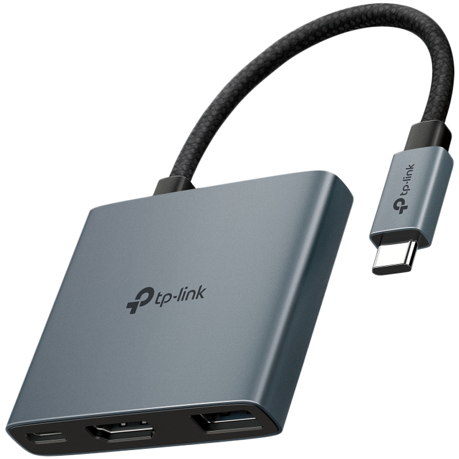 TP-Link UH3020C USB Type-C 3-Port Hub, 1 x USB-C Connector,1 x HDMI 4K 60Hz Port, 1 x USB-C PD 100W Port,1 x USB-A 3.0 Ports