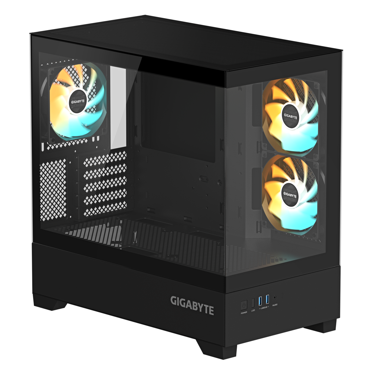 GIGABYTE kućište GB-C201P Mid-tower, mATX, 3x 120mm ARGB fans