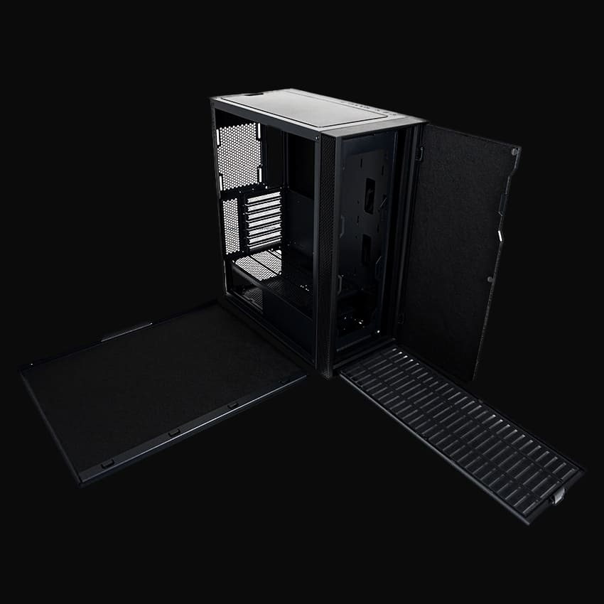 LC-POWER kućište Sound Insulated LC-8000B, 1x USB-C, 2x USB-AE-ATX, ATX, Micro-ATX, Mini-ITX