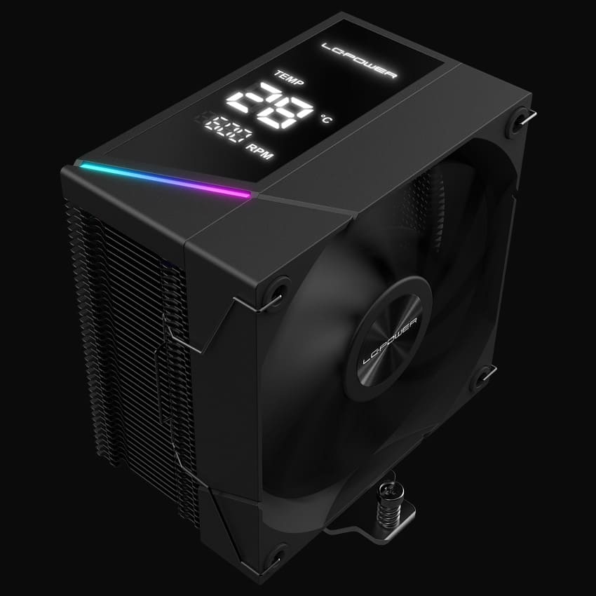 LC-Power LC-CC-120-DB6 Cooler DIGI series AIR Cooler 230w TDP, 120mm, Display