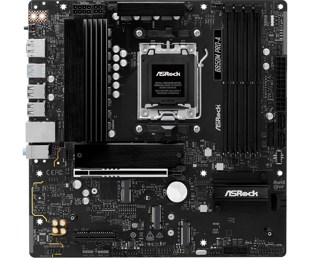 ASROCK matična ploča B850M PRO-A4xDDR5, 3xM.2, 4xSATA, 17xUSBHDMI, DP, RAID, Micro ATX