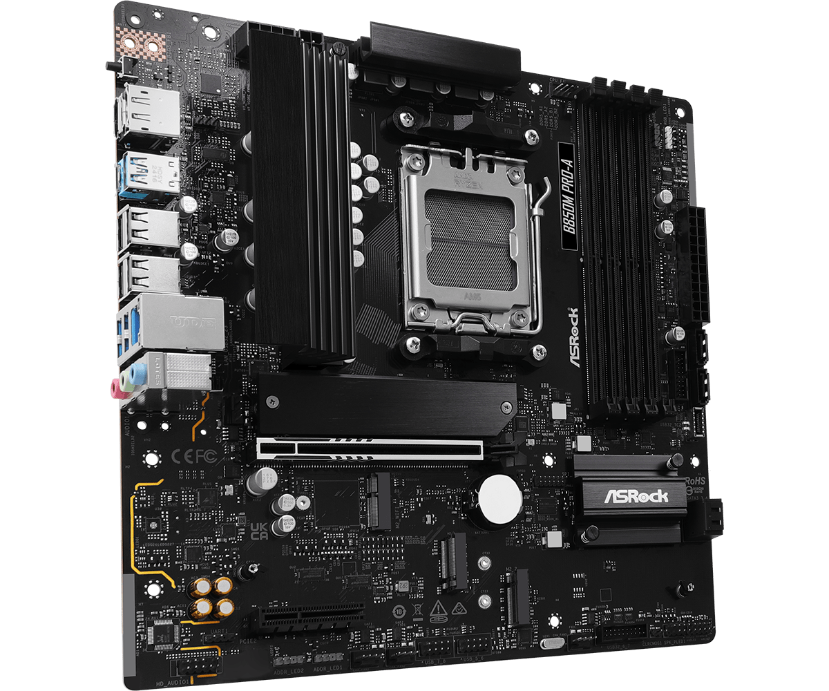 ASROCK matična ploča B850M PRO-A4xDDR5, 3xM.2, 4xSATA, 17xUSBHDMI, DP, RAID, Micro ATX