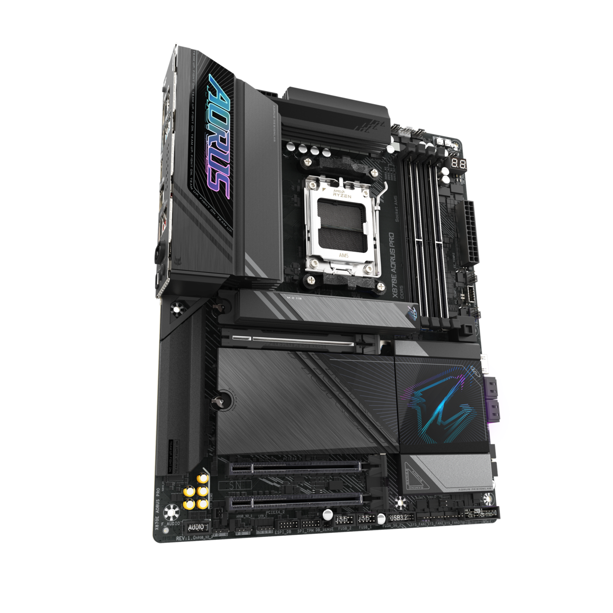 GIGABYTE matična ploča X870E AORUS PRO AM5, 4x DDR5, 4x M.2, 4xSATA 2x HDMI, 10x USB, ATX