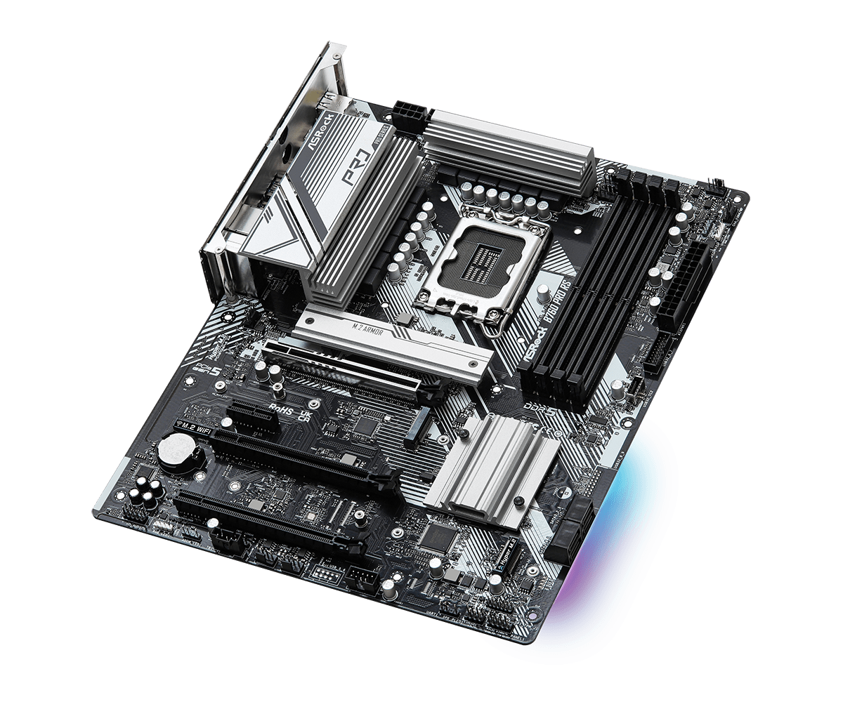 ASROCK matična ploča B760 PRO RS, Intel B760, LGA1700, 4xDDR53xM.2, 4xSATA, RAID, HDMI, DP, ATX
