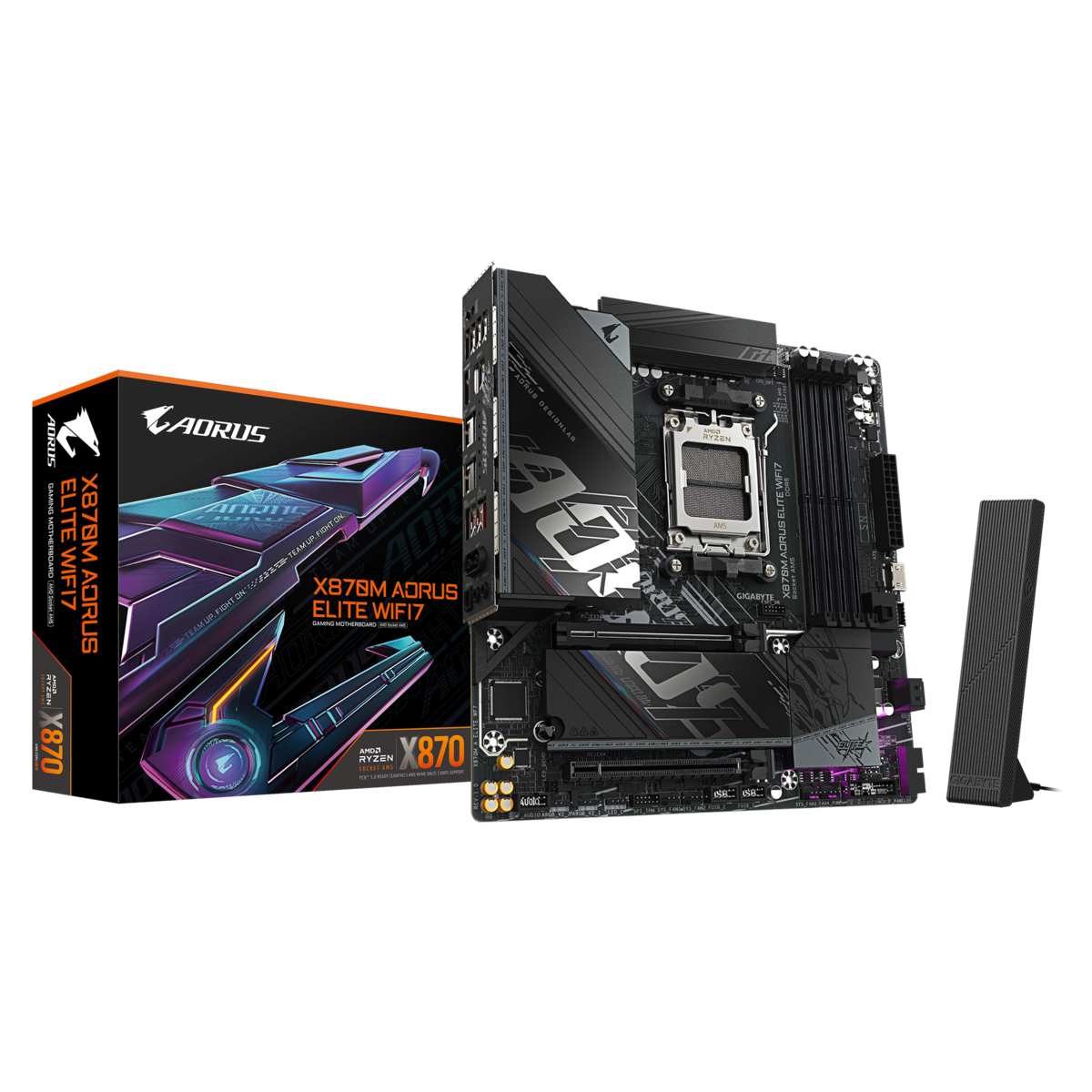 GIGABYTE matična ploča X870M AORUS ELITE AM5, 4x DDR5, 2x M.2, 2xSATA 2x HDMI, 12x USB, mATX