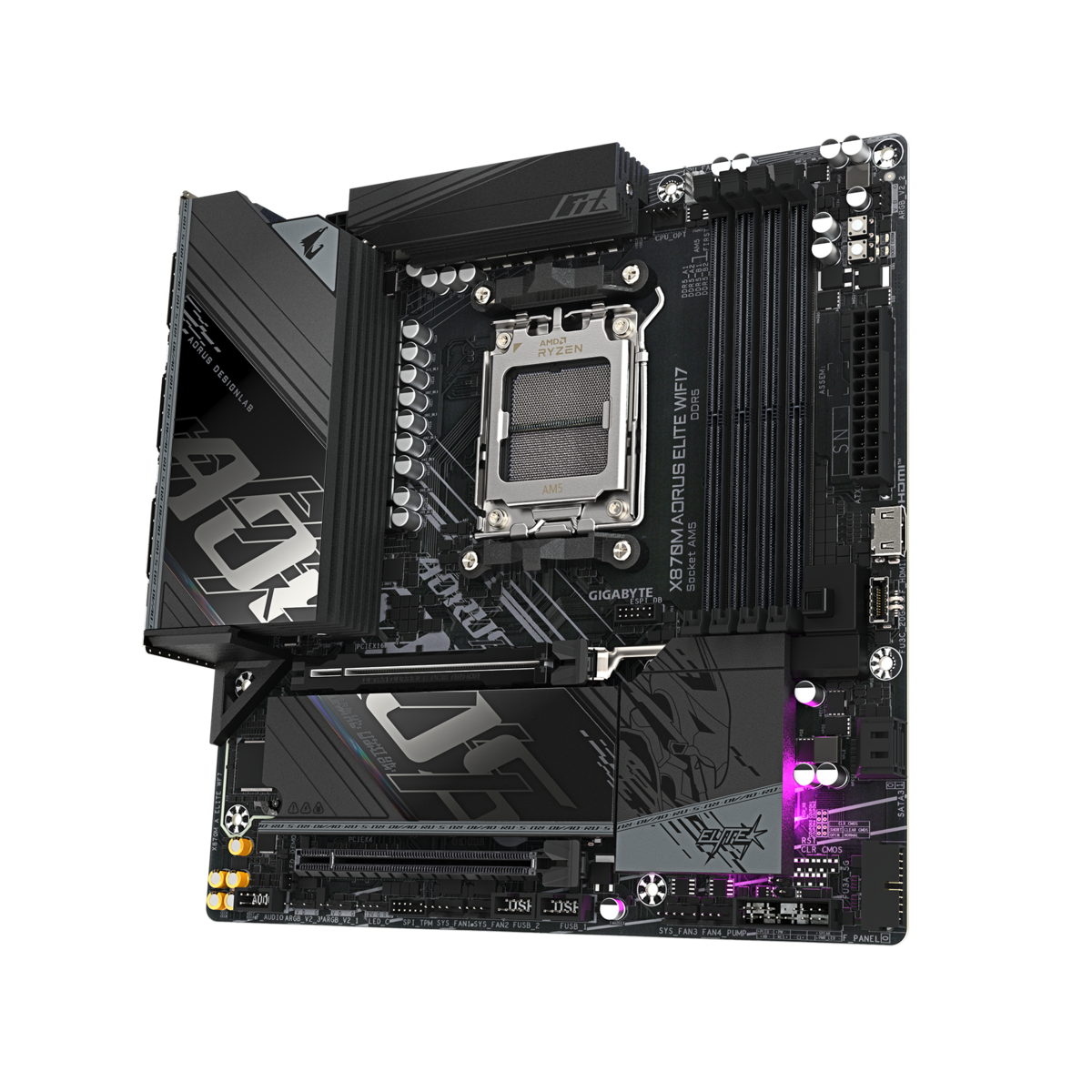 GIGABYTE matična ploča X870M AORUS ELITE AM5, 4x DDR5, 2x M.2, 2xSATA 2x HDMI, 12x USB, mATX