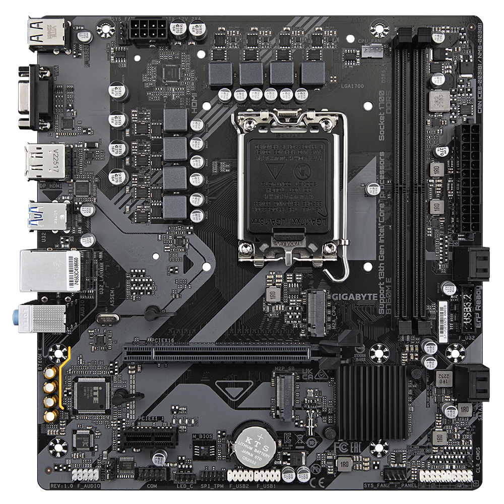 GIGABYTE matična ploča B760M ELGA1700, 2xDDR5, 2xM.2, 4xSATA 6xUSB, VGA, HDMI, DP, mATX