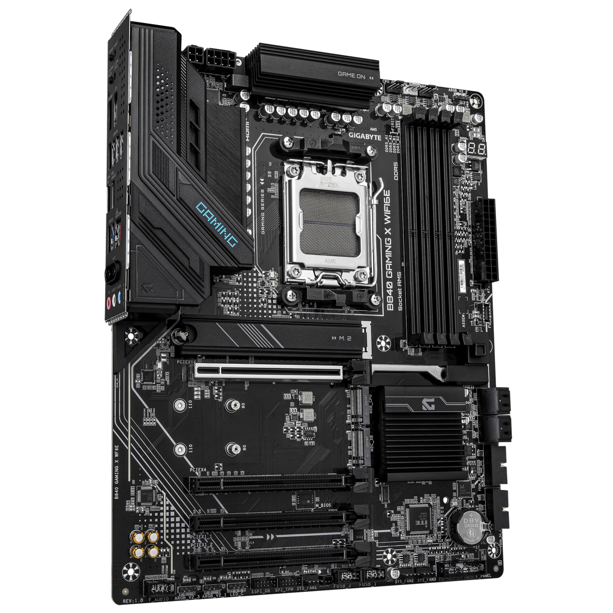 GIGABYTE matična ploča B840 GAMING X WF6E AM5, 4x DDR5, 3x M.2, 4x SATA 8xUSB, 1x HDMI, 1x DP, ATX