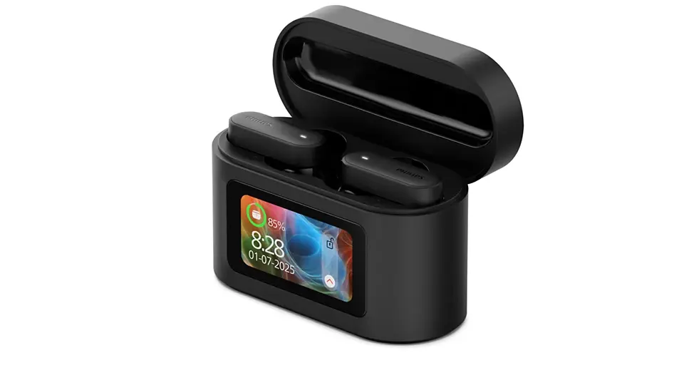 PHILIPS Bluetooth® slušalice TAT6000BK BT, blokiranje buke, Pametna kutija za punjenje, Tehnologija s 4 mikrofona, Crna