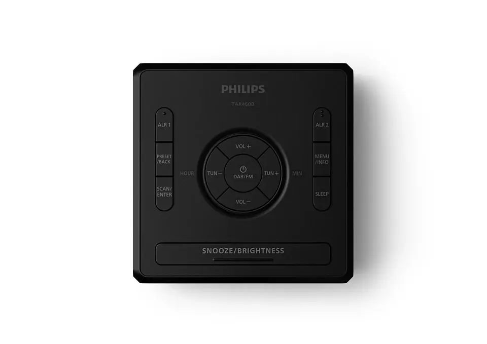 Philips radio sa satom TAR4600/10, LCD zaslon, FM/DAB+, USB-C priključak, dva alarma
