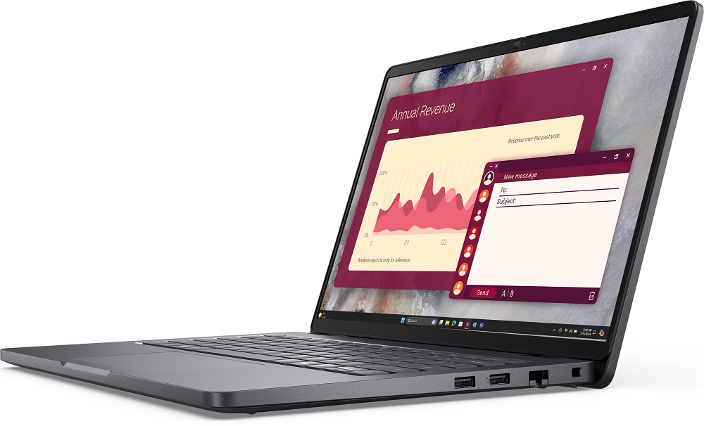 DELL laptop Pro 14 PC14250, 14" FHD+ 300nits, Intel Core Ultra 5 235U, 16GB DDR5 RAM, 512GB SSD, Backlit KB, Linux Ubuntu