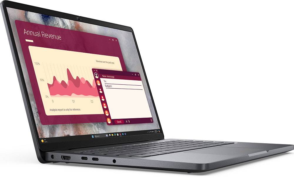 DELL laptop Pro 14 PC14250, 14" FHD+ 300nits, Intel Core Ultra 5 235U, 16GB DDR5 RAM, 512GB SSD, Backlit KB, Linux Ubuntu