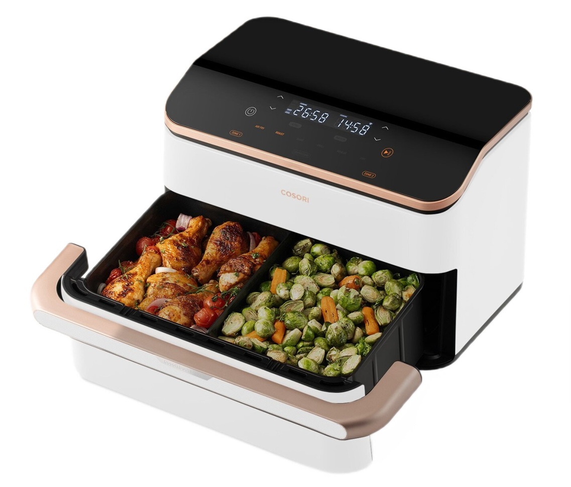Cosori friteza na vrući zrak CAF-TF101S-WEUR Dual Blaze Twinfry, Wi-Fi; 2800 W, 10 L