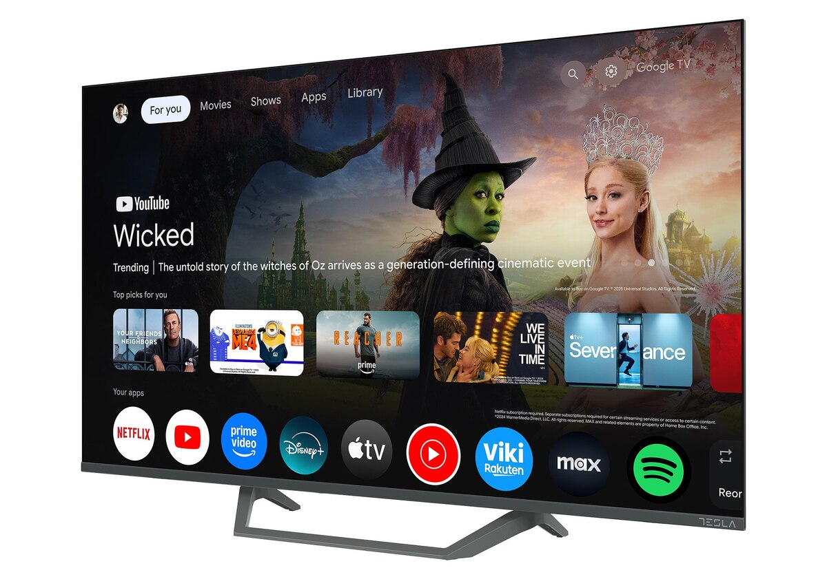 TESLA QLED televizor Q43E665GFS , FHD, Smart TV, Google TV™, Siva