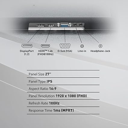 MSI PRO monitor MP275PG, 27" IPS FHD 1920x1080, 100Hz, 4ms, AMD FreeSync