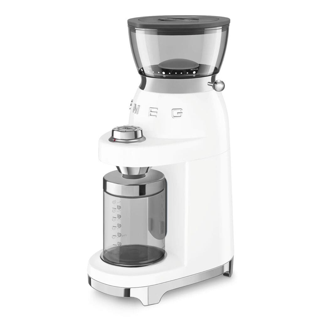 Smeg poluprofesionalni mlin za kafu CGF03WHEU, bijeli