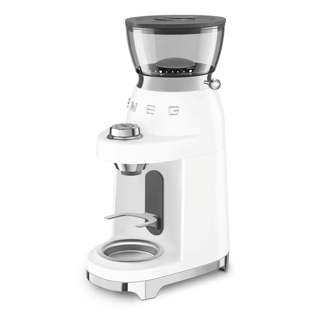 Smeg poluprofesionalni mlin za kafu CGF03WHEU, bijeli