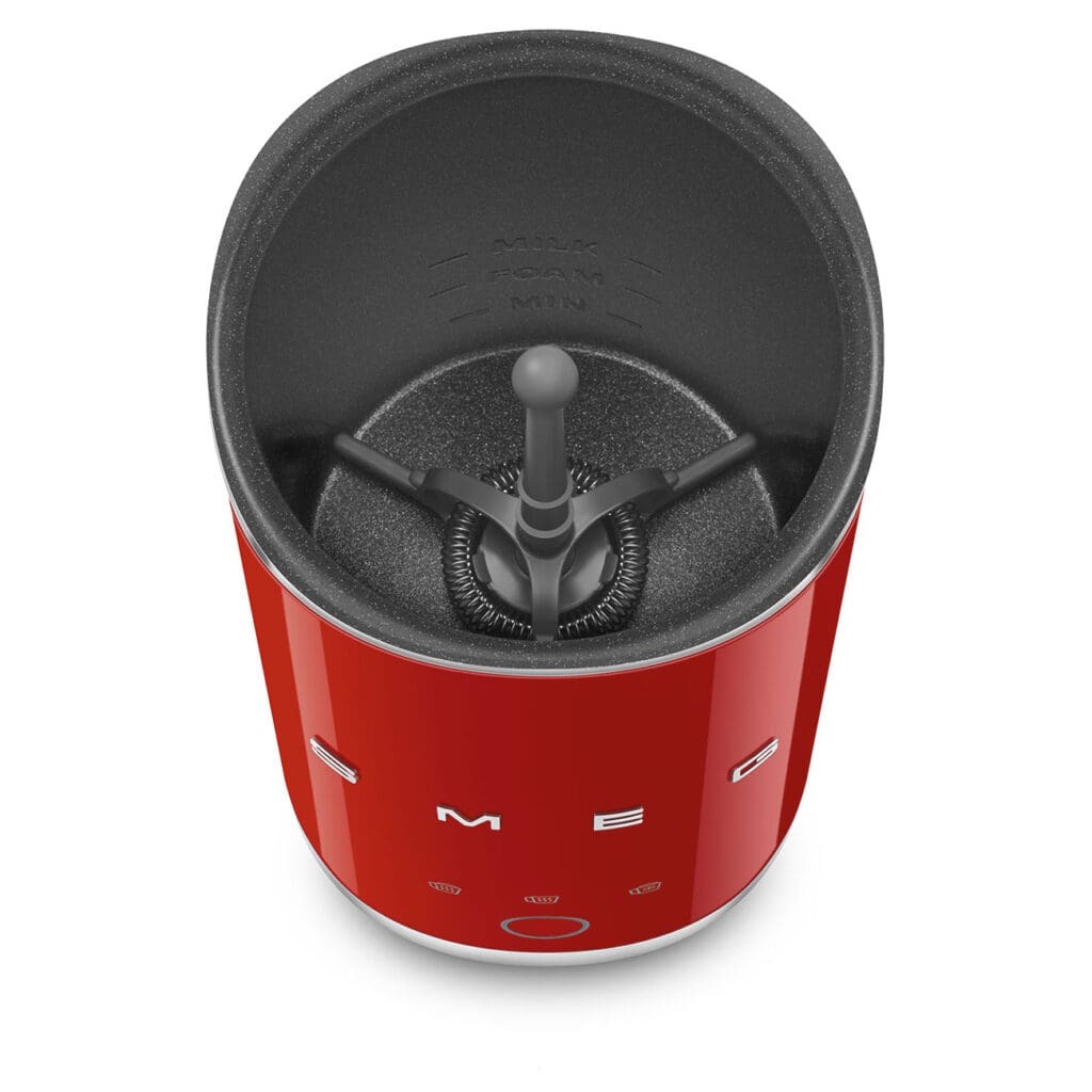 Smeg pjenilica za mlijeko MFF02RDEU, crvena
