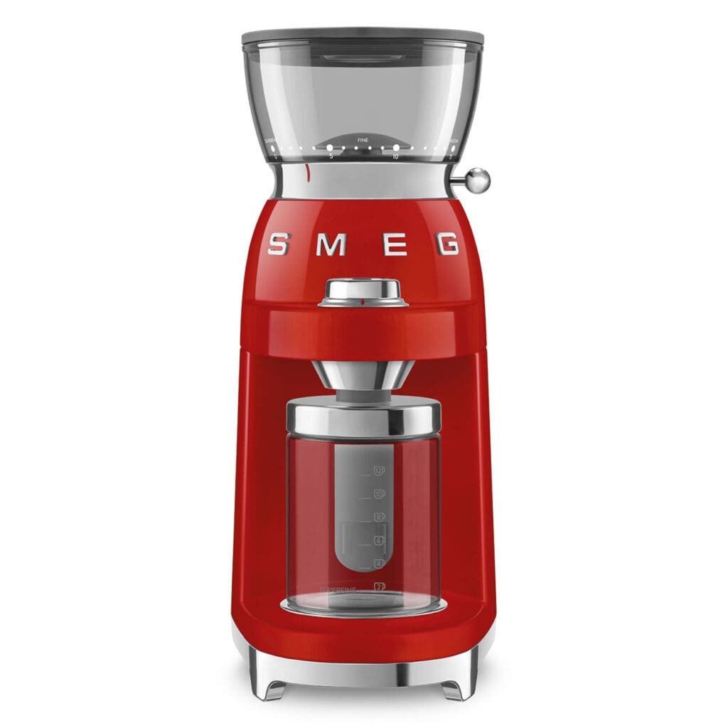 Smeg poluprofesionalni mlin za kafu CGF03RDEU, crveni