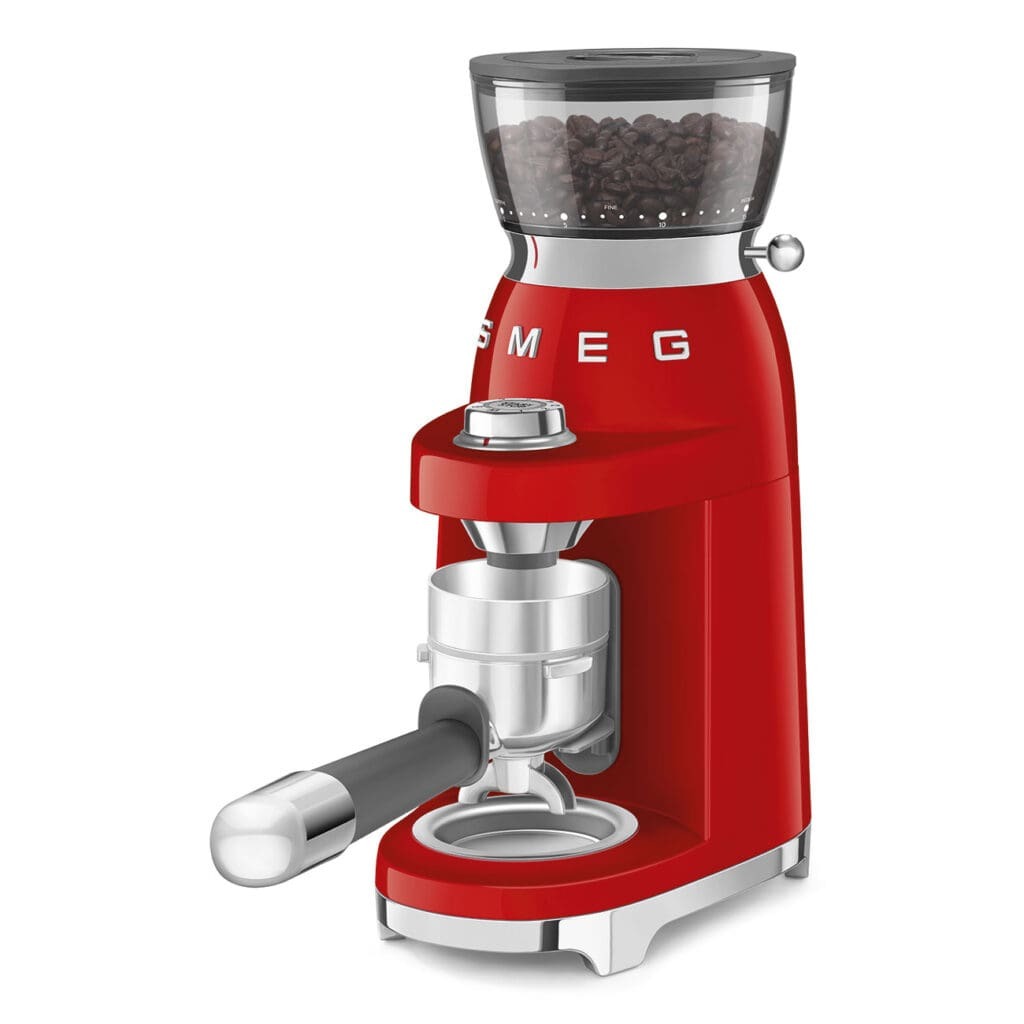 Smeg poluprofesionalni mlin za kafu CGF03RDEU, crveni