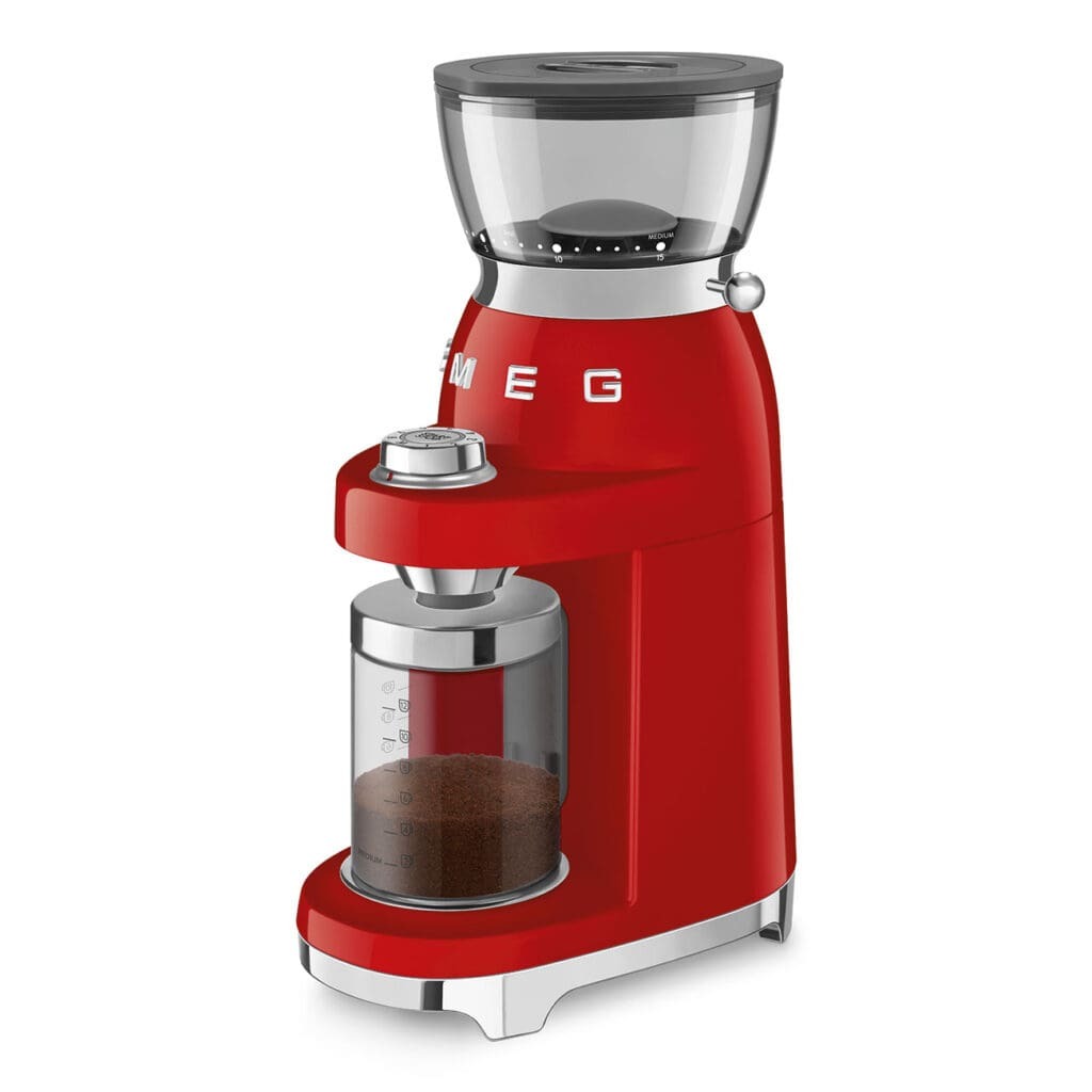 Smeg poluprofesionalni mlin za kafu CGF03RDEU, crveni