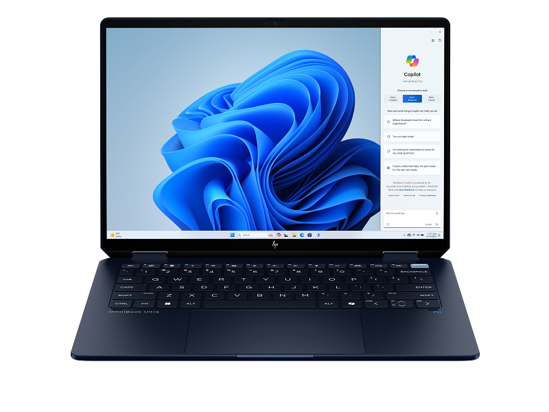 Laptop HP OmniBook Ultra Flip 14-fh0009nm D2GN4EA, Intel Core Ultra 7 256V, 14" 3K OLED Touch 120Hz, 16GB LPDDR5X RAM, 1TB SSD, Intel Arc Graphics, Windows 11 Home