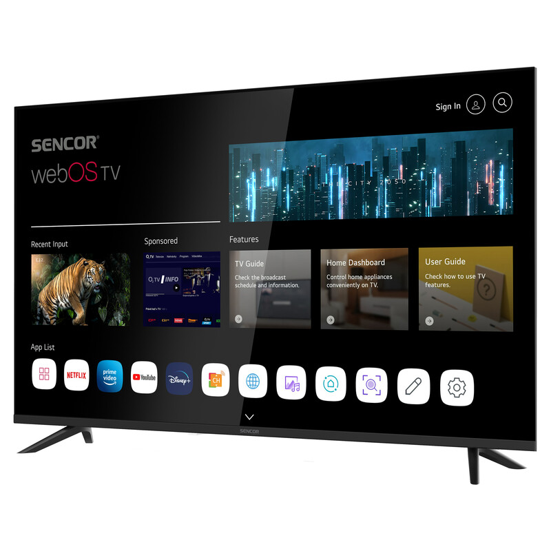 Sencor LED televizor SLE 43FS804B, Full HD, Smart TV, WebOS, Crni