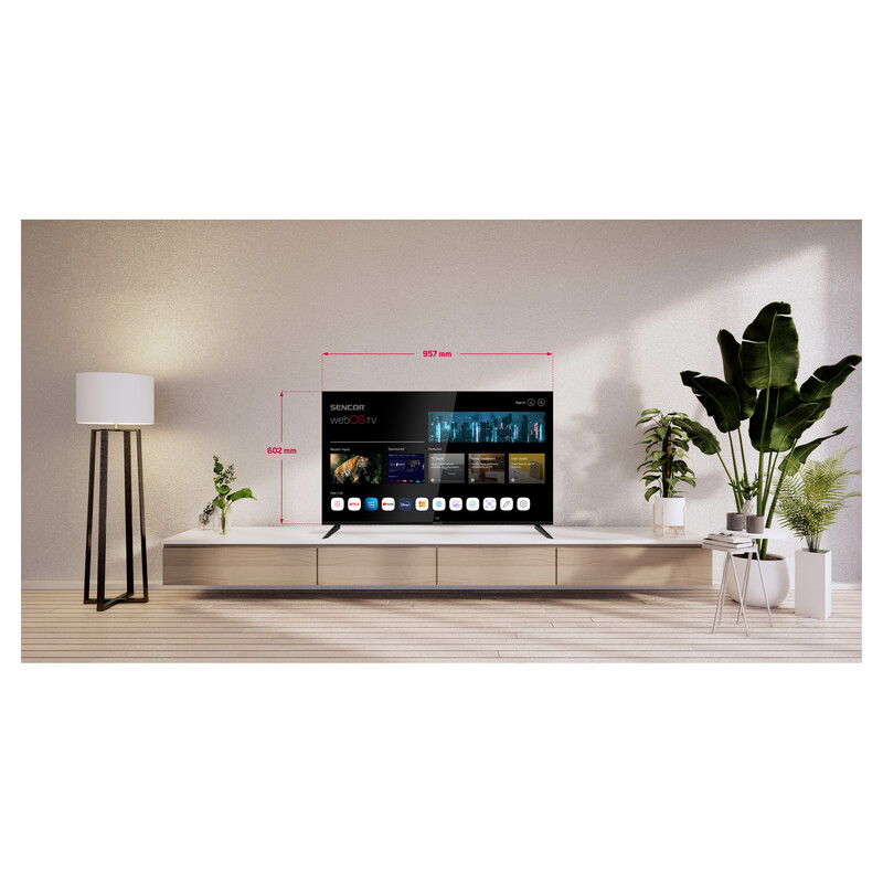 Sencor LED televizor SLE 43FS804B, Full HD, Smart TV, WebOS, Crni