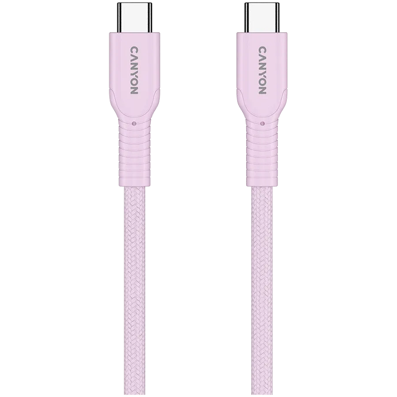 CANYON kabel 60CL C-C 60W COLOR Braided 1m Pink