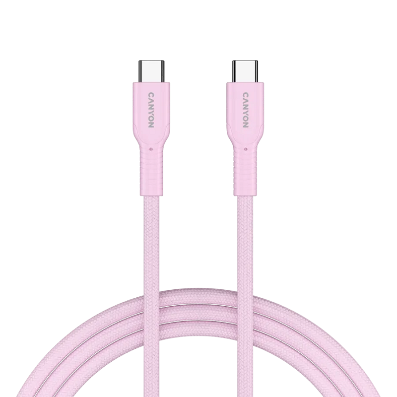 CANYON kabel 60CL C-C 60W COLOR Braided 1m Pink