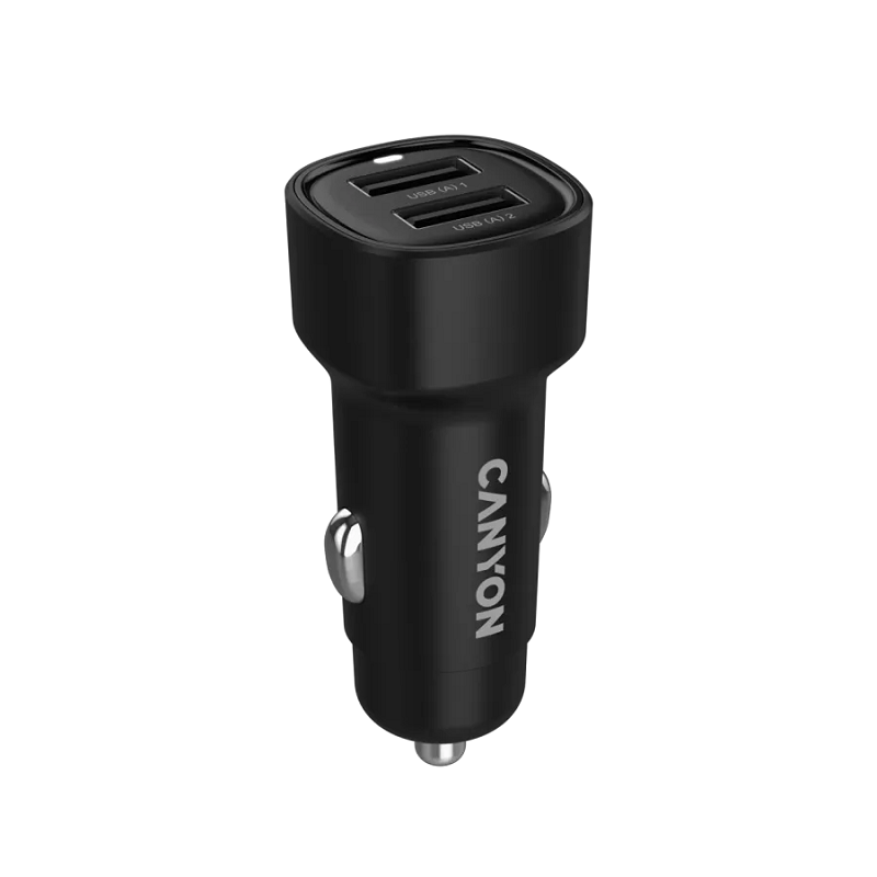 CANYON auto punjač punjač OnDrive 24 24W 2xUSB-A Black