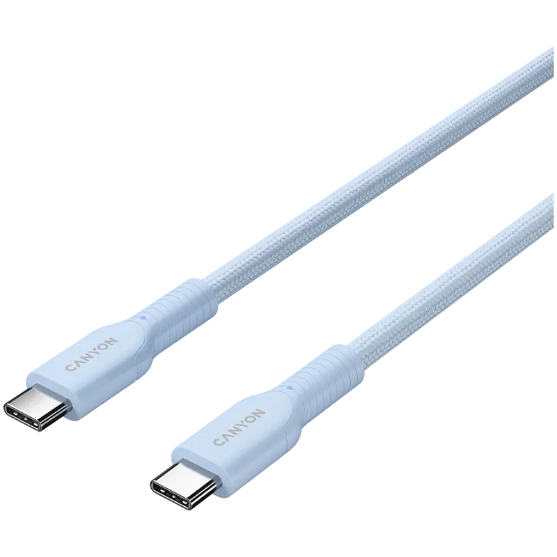 CANYON kabel 60CL C-C 60W COLOR Braided 1m Light Blue