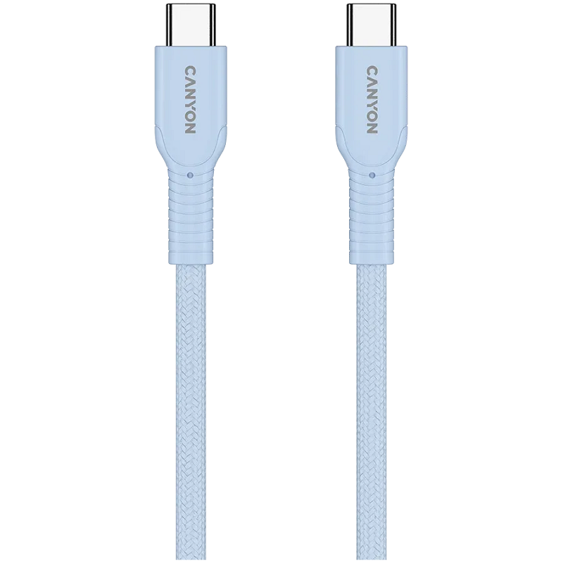CANYON kabel 60CL C-C 60W COLOR Braided 1m Light Blue