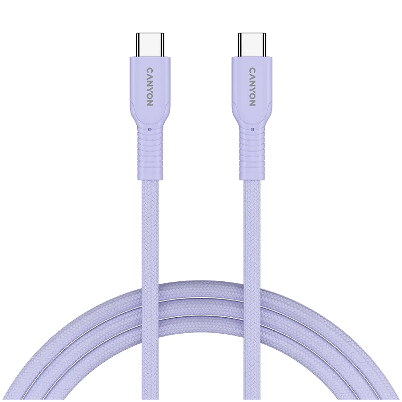 CANYON kabel 60CL C-C 60W COLOR Braided 1m Purple