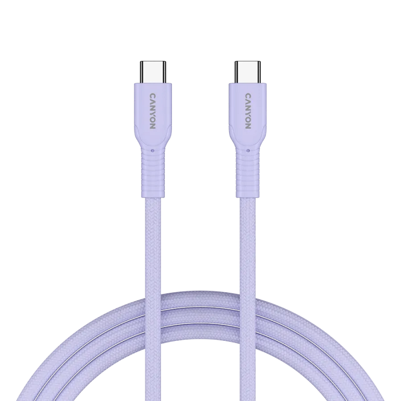 CANYON kabel 60CL C-C 60W COLOR Braided 1m Purple
