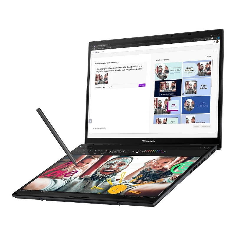 ASUS laptop Zenbook Duo 14 UX8406CA-PZ042X 90NB14X1-M002Y0, Intel Core Ultra 9 285H, 14" 3K OLED 120Hz Touch Glossy, 32GB LPDDR5X RAM, 2TB SSD, Intel Arc Graphics, Windows 11 Home