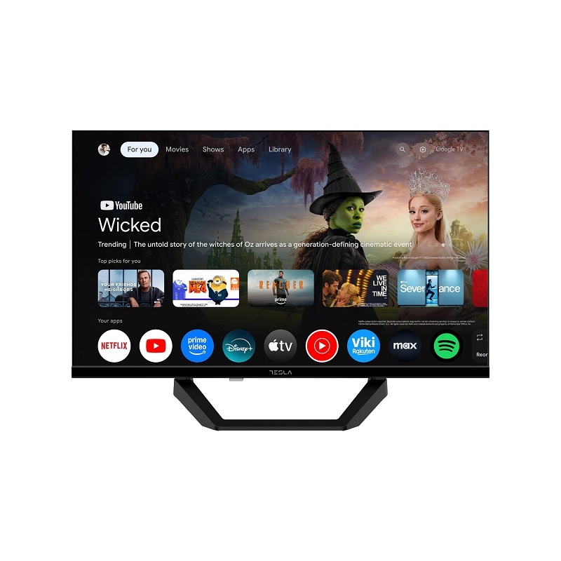 Tesla LED televizor 24E655BHS, HD Ready, Smart TV, Google, DC Adapter za automobil 12V, Crni