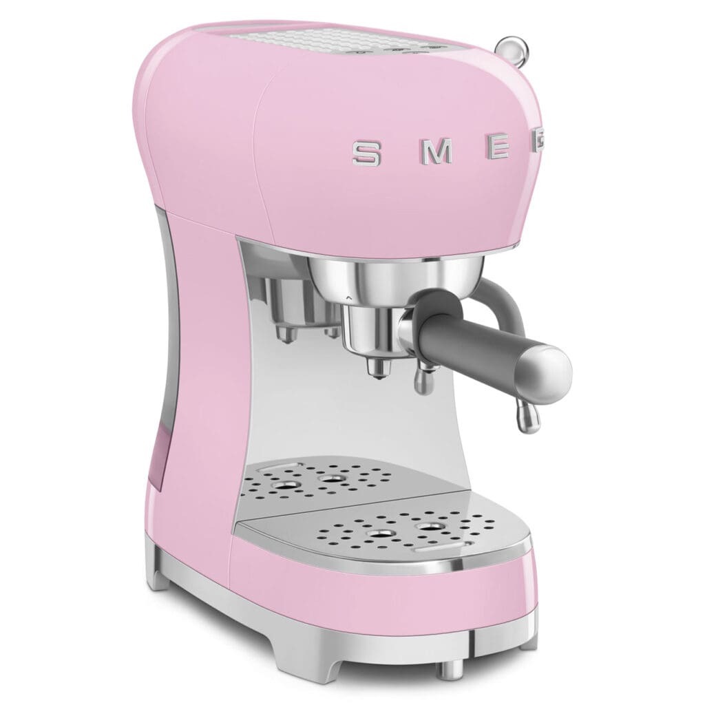 Smeg aparat za espresso kafu ECF02PKEU, ručni, rozi