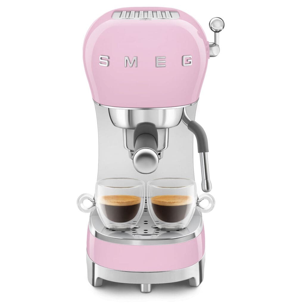 Smeg aparat za espresso kafu ECF02PKEU, ručni, rozi